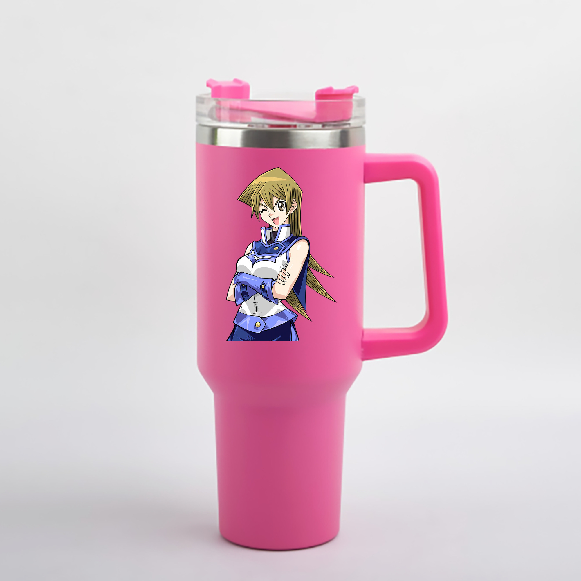 （画像用） 遊☆戯☆王 Yu-Gi-Oh! 1200mL車用タンブラー - クリスタルステッカー（プラスチックストロー付き）
